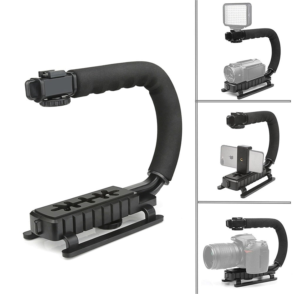 U C Shaped Holder Grip Video Handheld Stabilizer Light Portable SLR Steadicam