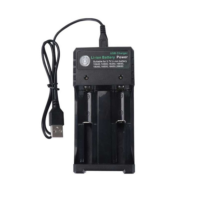 USB 18650 Battery Charger Black 4 Slots AC 110V 220V Dual for 18650 Charging 3.7V Lithium Batteries