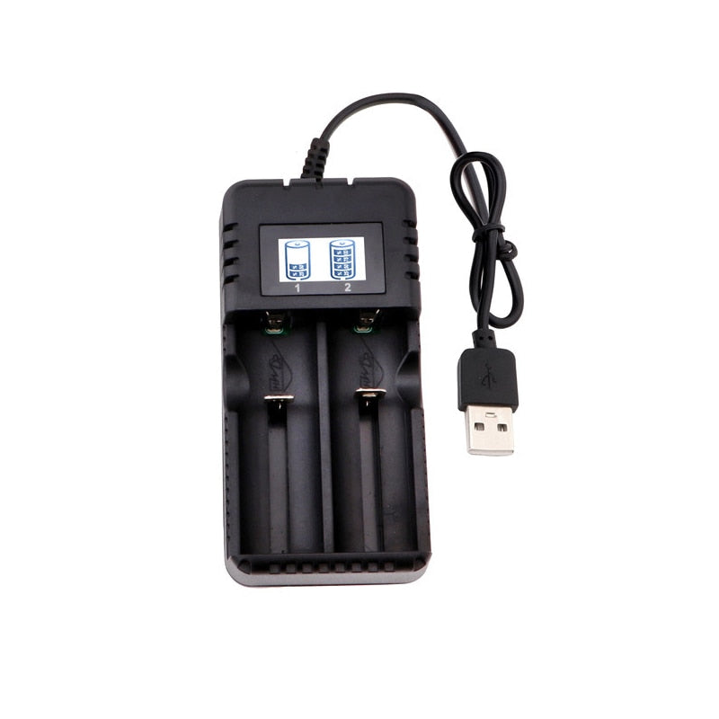 USB 18650 Battery Charger Black 4 Slots AC 110V 220V Dual for 18650 Charging 3.7V Lithium Batteries