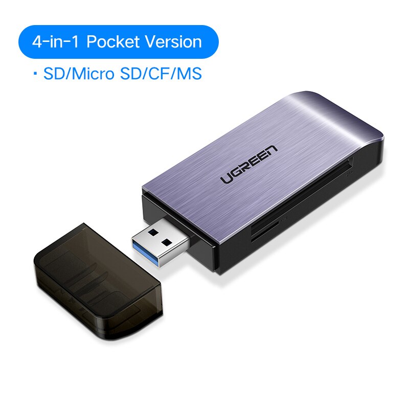 Ugreen USB 3.0 Card Reader SD Micro SD TF CF MS Compact Flash Card Adapter for Laptop OTG Type C