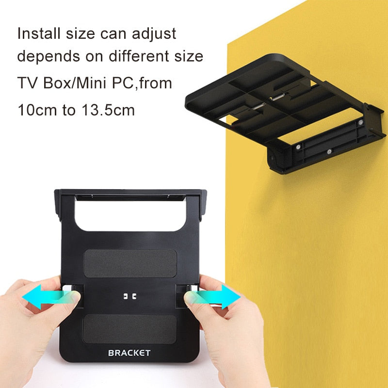 VONTAR Foldable Mount Bracket 100-135mm for Android TV Box Set Top Box Stand Holder Racks Wall