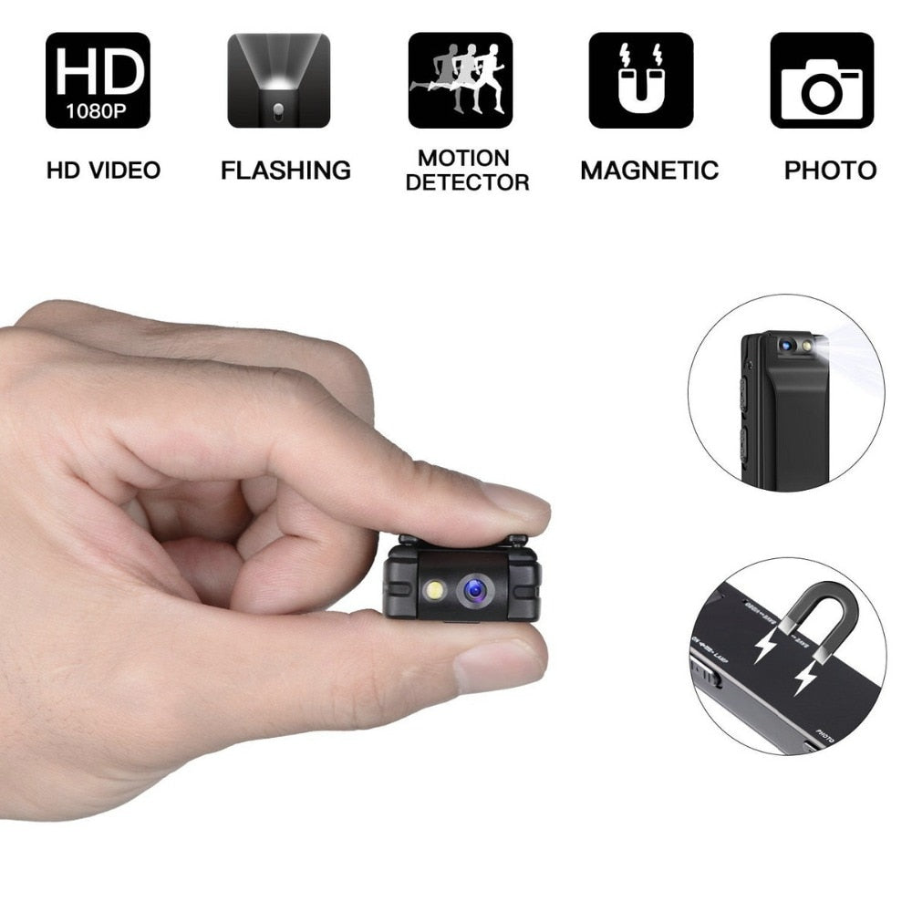 Mini Digital Camera HD Flashlight Micro Cam Magnetic Body Camera Motion Detection Camcorder