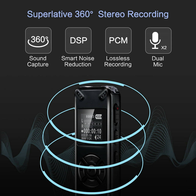 Vandlion Professional Smart Digital Voice Recorder Portable Hidden HD Sound Audio Telephone