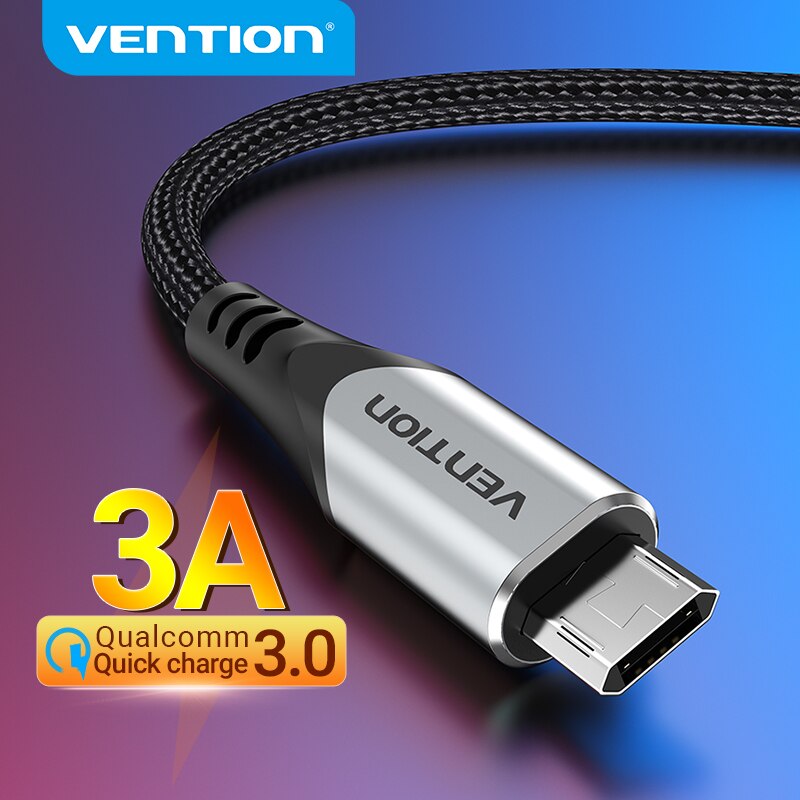 3A Reversible Micro USB Cable Nylon Fast Charging USB Charger Data Cable Mobile Phone Cable