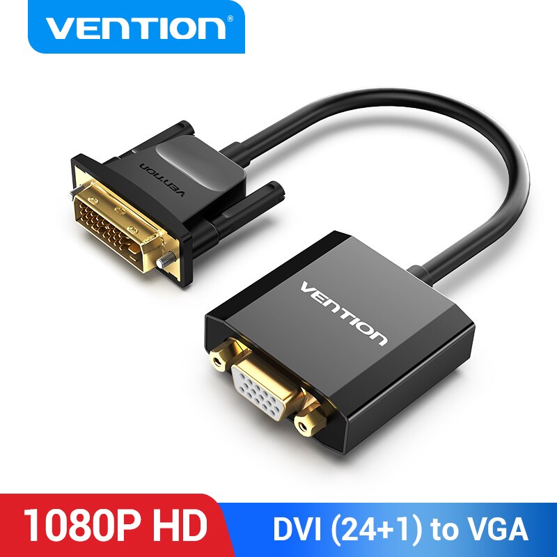 DVI D to VGA Adapter 1080P Full HD DVI Male to VGA Female Converter Video Cable 24+1 DVI D VGA