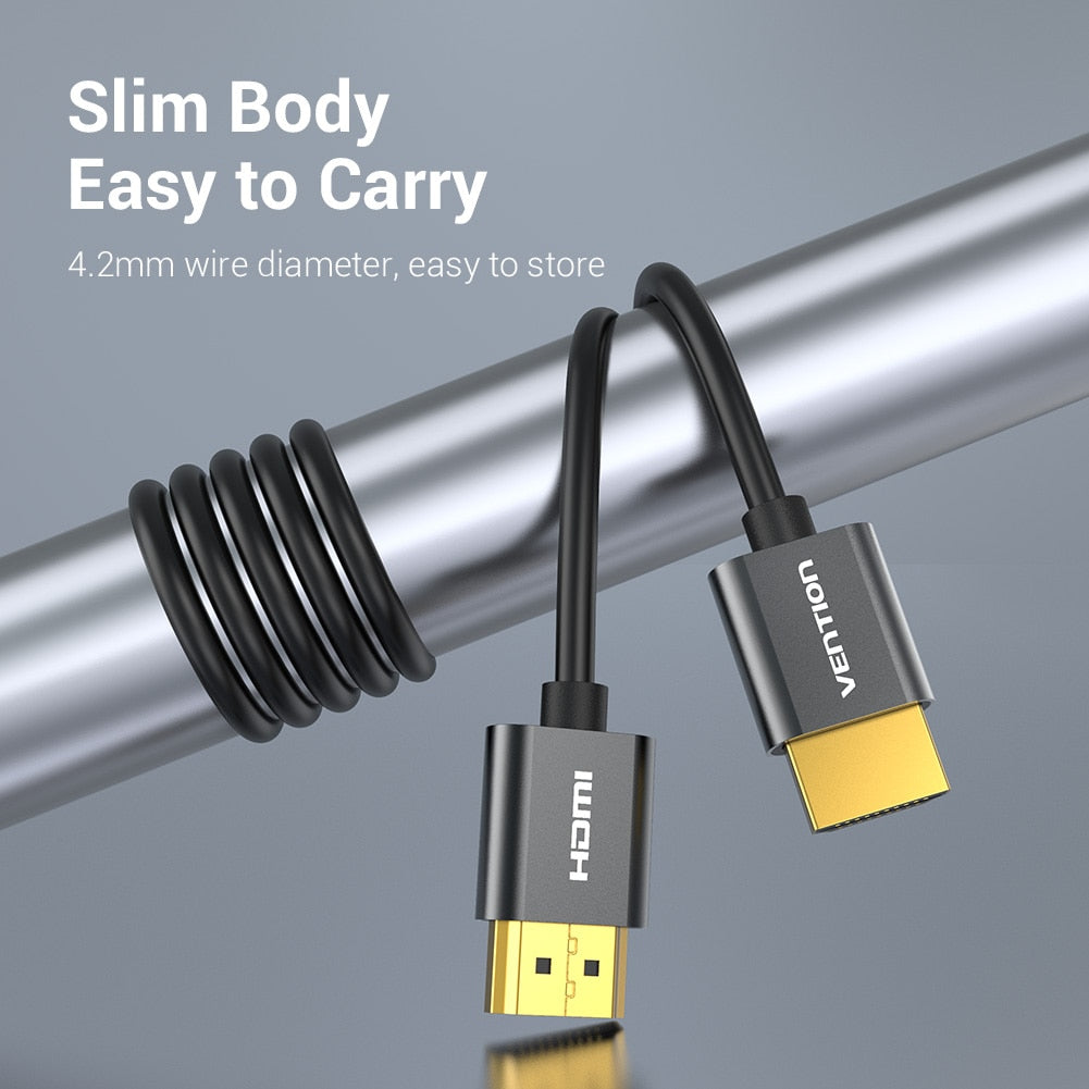 HDMI 2.0 Cable Ultra 4K Slim HDMI 2.0 Splitter Cable Slim Cable HDMI