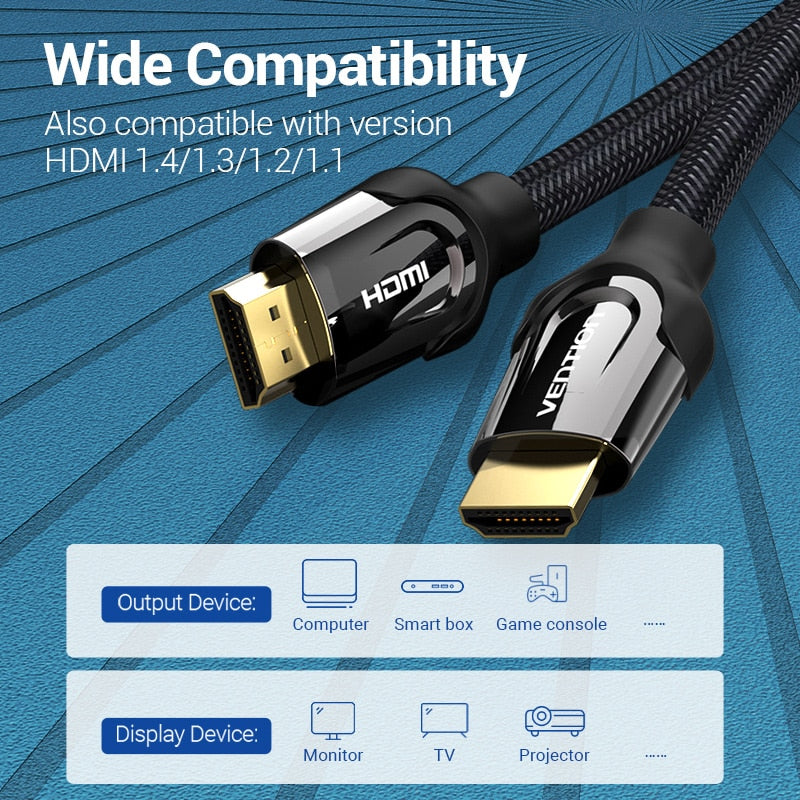 HDMI Cable 4K/60HZ HDMI 2.0 Splitter Cable for Mi Box HDTV HDMI 2.0 Audio Cable Switch Adapter