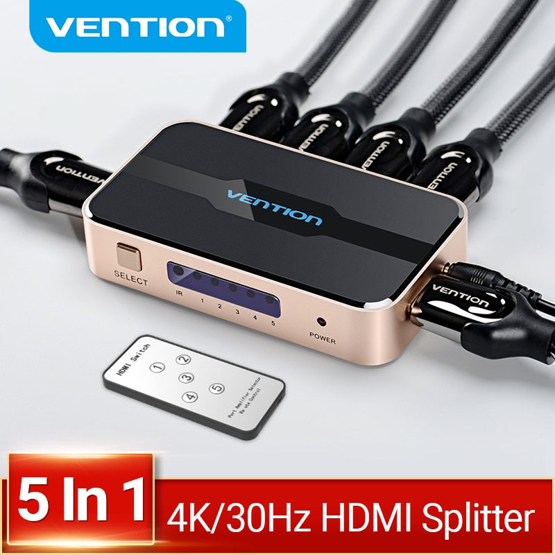 HDMI Splitter 5 in 1 out 4K/30Hz HDMI 5x1 3x1 Adapter 3 in 1 out HDMI 1.4 Switcher