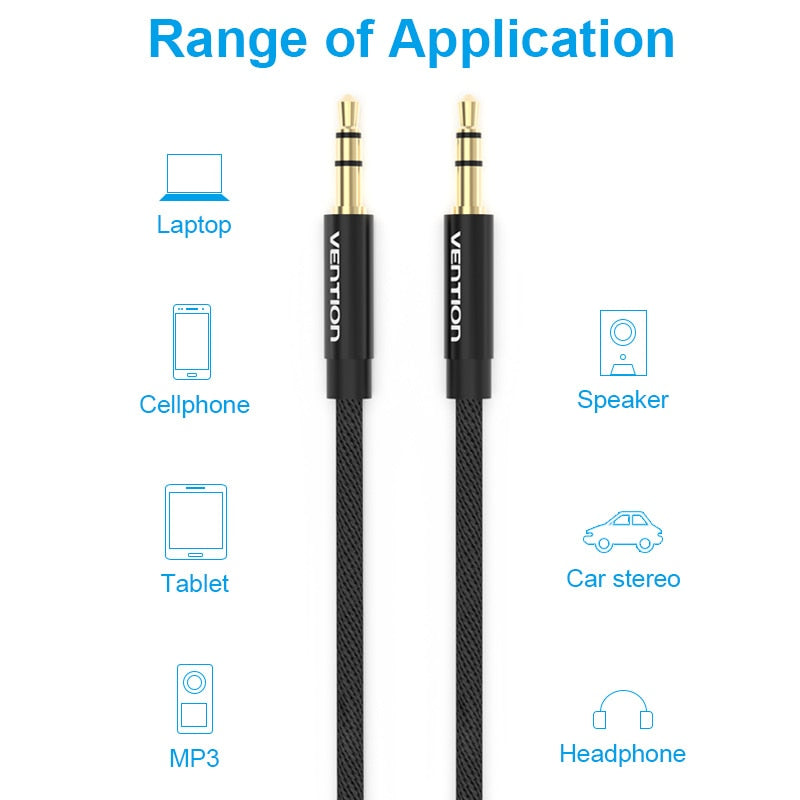 Jack 3.5 Audio Cable Jack 3.5mm Male to Male Speaker Aux Cable Car Audio Aux Cord