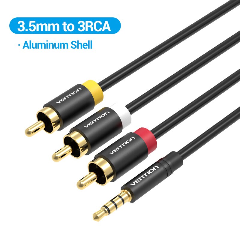 Jack 3.5mm to 3RCA Cable 3.5mm Jack Male to 3 RCA Male AUX Audio Splitter Aux Cable 2.5 to RCA