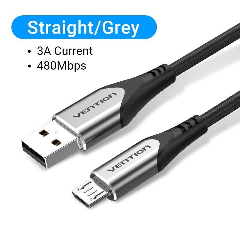 Micro USB Cable 3A 90 Degree Fast Charge Data Cable Mobile Phone USB Charger Cable Cord