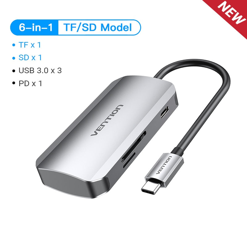 USB C Hub USB C to HDMI 4K VGA PD RJ45 3.5mm USB 3.0 Dock USB-C Type C 3.1 Splitter