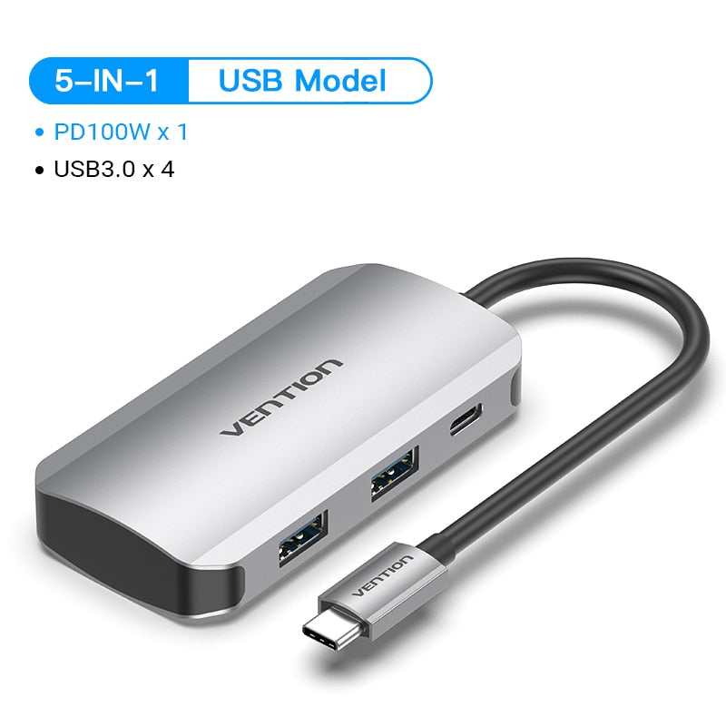 USB C Hub USB C to HDMI 4K VGA PD RJ45 3.5mm USB 3.0 Dock USB-C Type C 3.1 Splitter