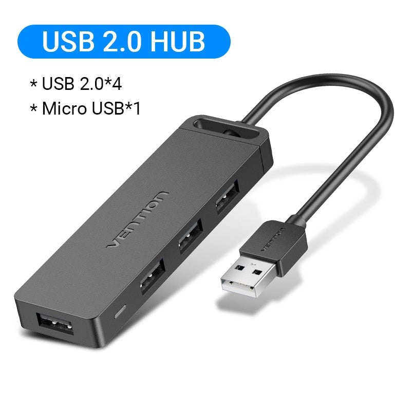 USB Hub 3.0 Multi USB Splitter 4 USB Port 3.0 2.0 with Micro Charge Power PC Hub