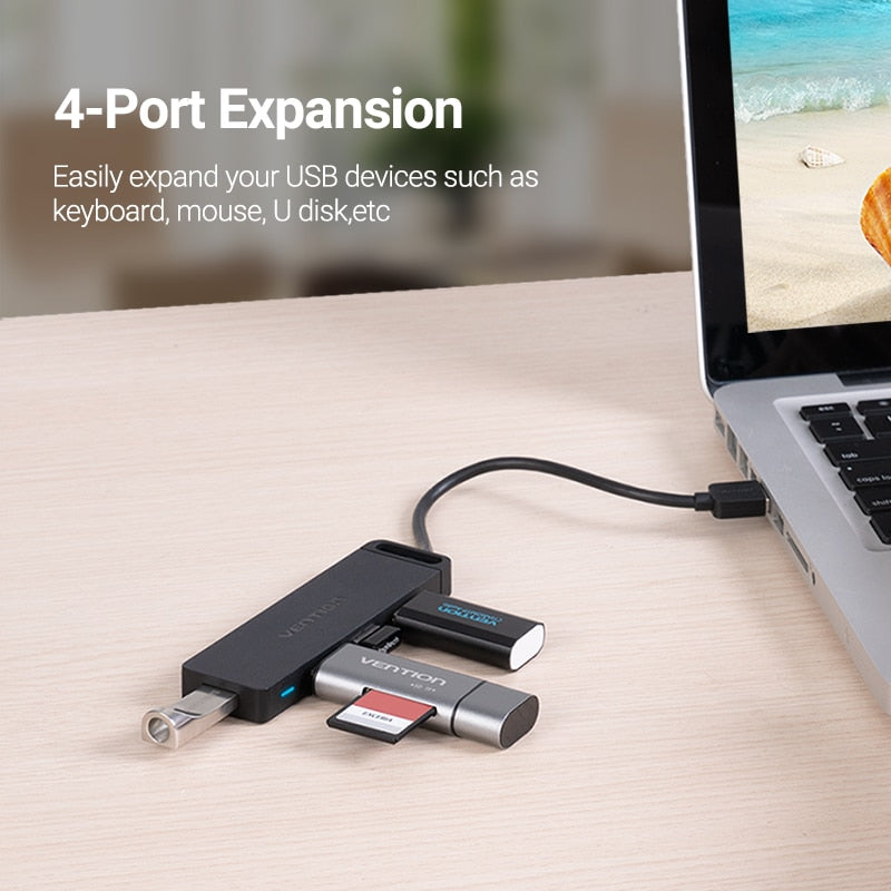 USB Hub 3.0 Multi USB Splitter 4 USB Port 3.0 2.0 with Micro Charge Power PC Hub