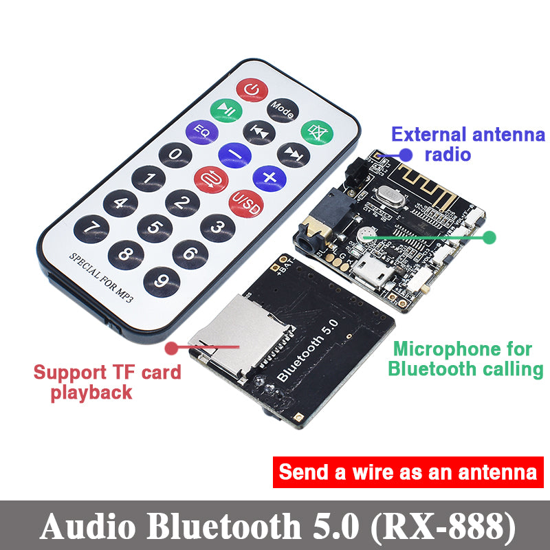 Bluetooth Audio Receiver Board Bluetooth 5.0 MP3 Lossless Decoder Board Wireless Stereo Music Module