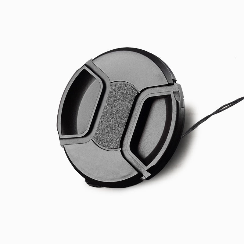 Walkingway Lens Cap Holder 43/49/52/55/58/62/67/72/77/82mm Center Pinch Snap-on Cap Cover