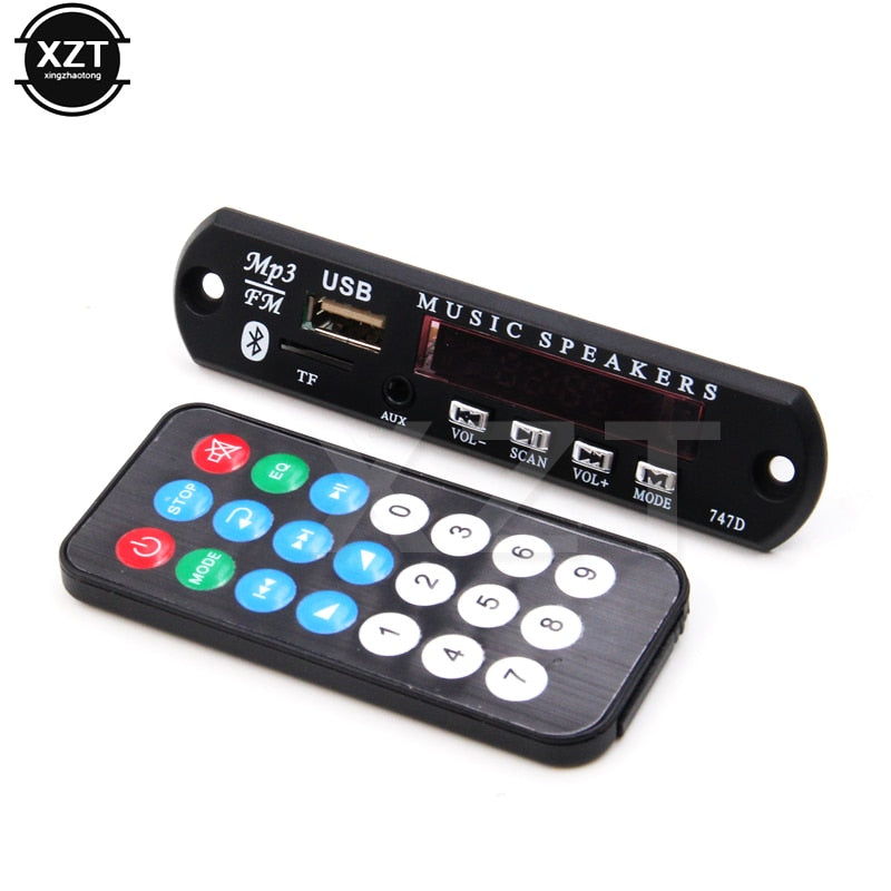 Wireless Bluetooth Audio Decoder Board Module MP3 Player LED MP3 decoder board FM AUX 12V USB TF