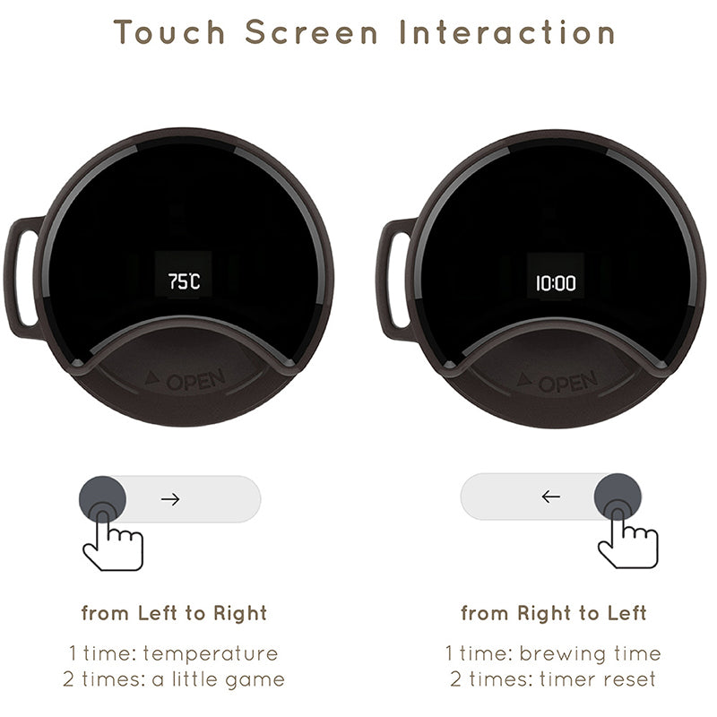 Xiaomi Travel Mug Moka Smart Coffee Tumbler Vacuum Insulation Bottle Touch Temperature Display