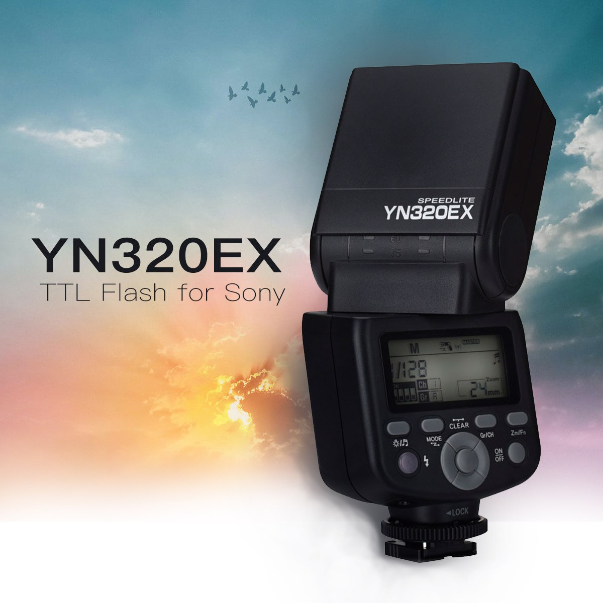 YN320EX Camera Flash High-Speed Sync TTL Speedlite for Sony a9 a7 iii a7 ii a6500 a6400 A6000 A6300