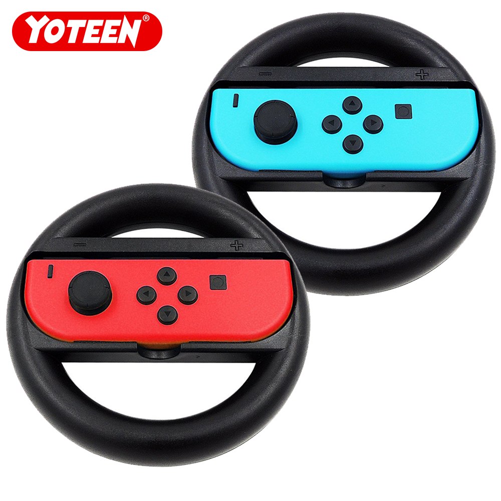 Yoteen 2Pcs Joy-Con Wheel for Nintend Switch Racing Game Wheel Controller NS Joy-Con Grip Cart