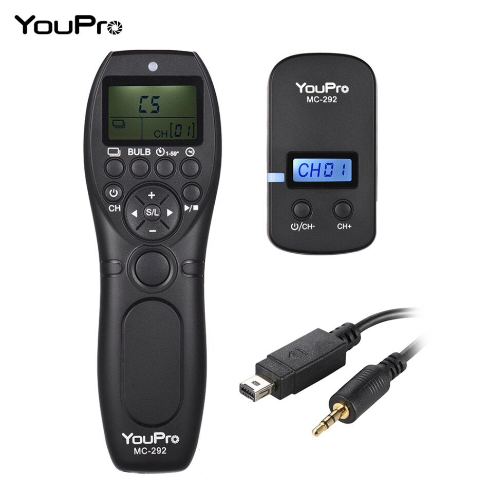 Wireless Remote Control LCD Timer Shutter Release Channels for Canon/Sony/Nikon/Fujifilm