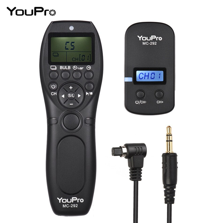 Wireless Remote Control LCD Timer Shutter Release Channels for Canon/Sony/Nikon/Fujifilm