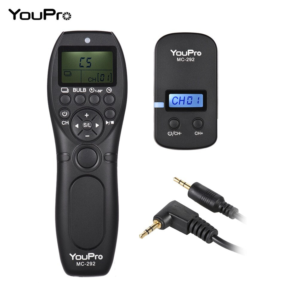 Wireless Remote Control LCD Timer Shutter Release Channels for Canon/Sony/Nikon/Fujifilm