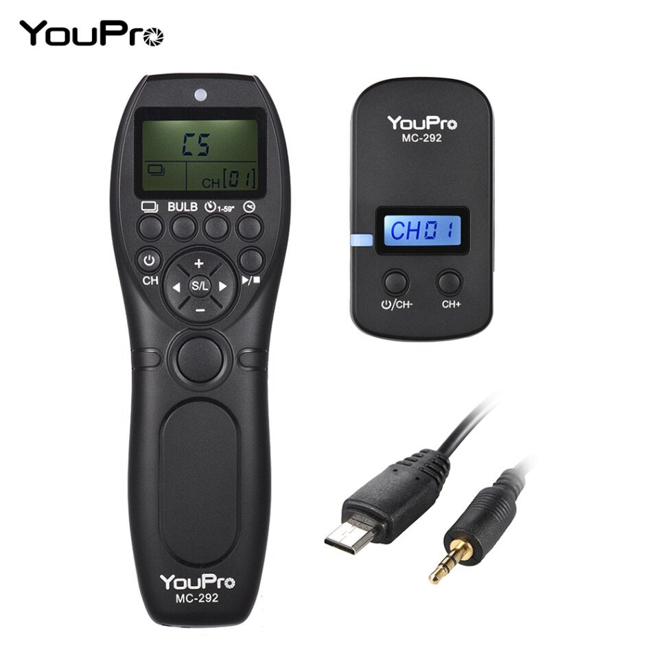 Wireless Remote Control LCD Timer Shutter Release Channels for Canon/Sony/Nikon/Fujifilm