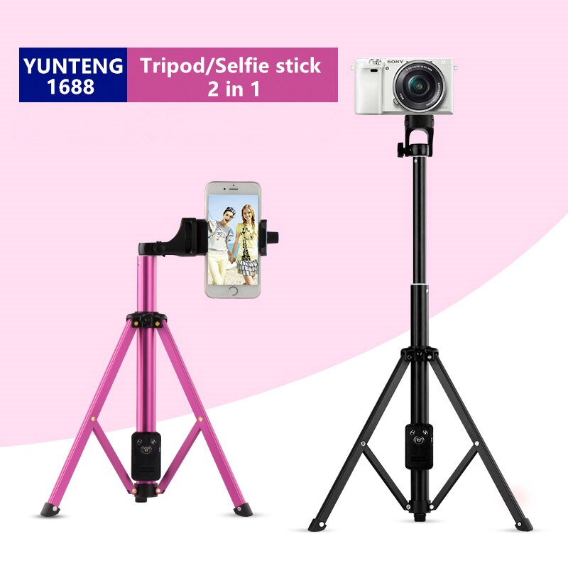 Multifunctio Tripod Selfie Stick Phone Holder Bluetooth Remote Control Portable Mount