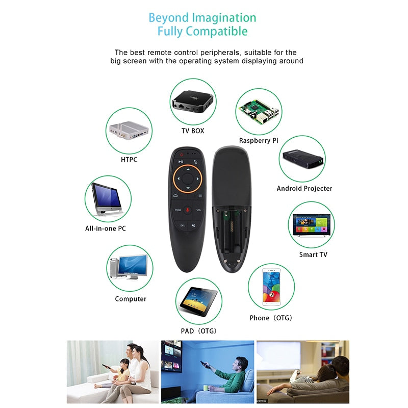 Kebidu G10 G10S Air Mouse Voice Control 2.4G USB Receiver G10s with Gyro Sensing Mini Wireless Smart