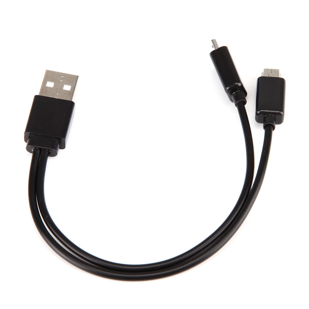 new easy carry 30cm USB Male to 2x micro Y Splitter Charging Cable for two phone CELL dual micro usb